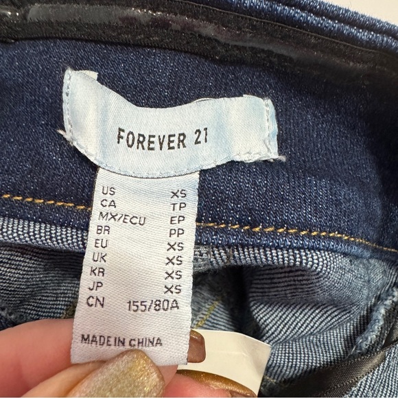 Forever 21 Strapless Studded Denim Mini Dress XS NWT - Picture 10 of 13